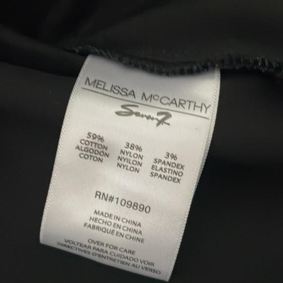 Melissa McCarthy Seven7 New Without Tags Top Black with Tie in the Back 3X - Picture 11 of 11